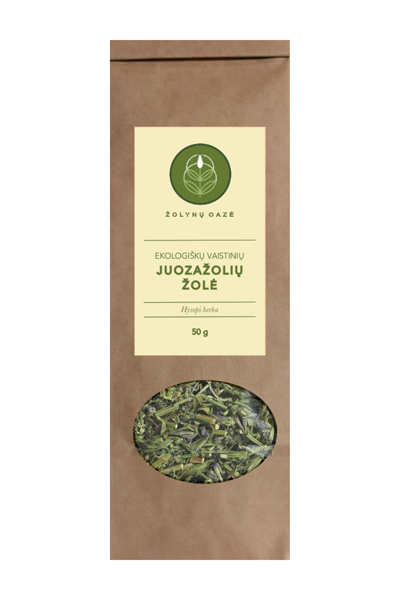 EKOLOGIŠKŲ VAISTINIŲ JUOZAŽOLIŲ ŽOLĖ 50 G