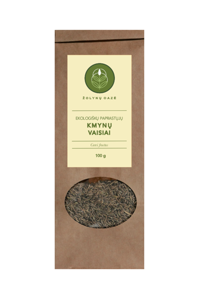 EKOLOGIŠKŲ PAPRASTŲJŲ KMYNŲ VAISIAI 100 G