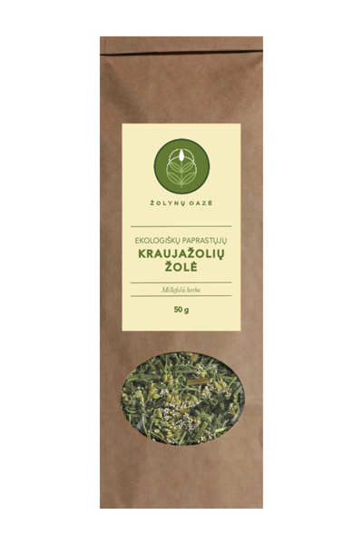 EKOLOGIŠKŲ PAPRASTŲJŲ KRAUJAŽOLIŲ ŽOLĖ 50 G