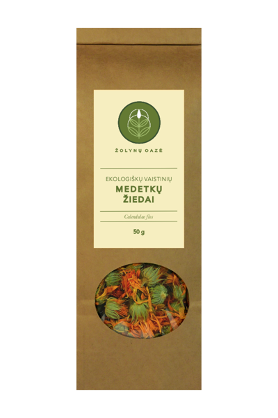 EKOLOGIŠKŲ VAISTINIŲ MEDETKŲ ŽIEDAI 50 G