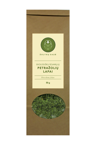 EKOLOGIŠKŲ SĖJAMŲJŲ PETRAŽOLIŲ LAPAI 50 G
