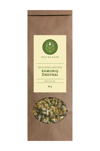 EKOLOGIŠKŲ VAISTNIŲ RAMUNIŲ ŽIEDYNAI 40 G