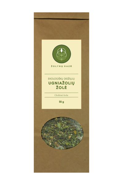 EKOLOGIŠKŲ DIDŽIŲJŲ UGNIAŽOLIŲ ŽOLĖ 50 G