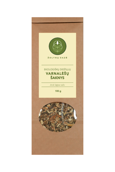 EKOLOGIŠKŲ DIDŽIŲJŲ VARNALĖŠŲ ŠAKNYS 100 G