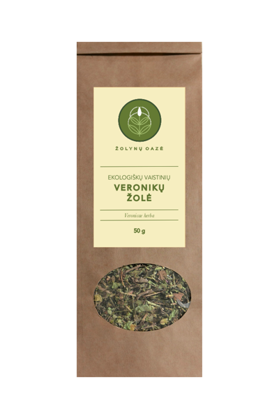 EKOLOGIŠKŲ VAISTINIŲ VERONIKŲ ŽOLĖ 50 G